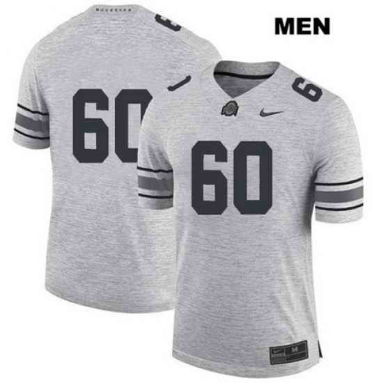 Blake Pfenning Ohio State Buckeyes Authentic Mens Nike  60 Stitched Gray College Football Jersey Without Name Jersey